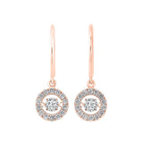 14KT Pink Gold & Diamond Rhythm Of Love Fashion Earrings  - 1 ctw