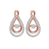 10KT Pink Gold Rhythm Of Love Fashion Earrings - 1/10 ctw