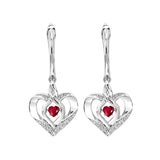 Silver (SLV 995) Diamond Classic Book Rhythm Of Love Fashion Earrings  - 1/10 ctw