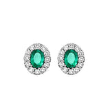 14KT White Gold & Diamond Classic Book Color Ensembles Fashion Earrings  - 1/5 ctw