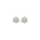 18KT Yellow Gold & Diamond Round Stud Earrings  - 1/5 ctw
