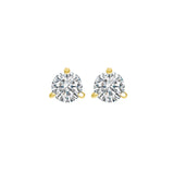 18KT Yellow Gold & Diamond Round Stud Earrings  - 1/3 ctw