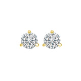18KT Yellow Gold & Diamond Round Stud Earrings  - 5/8 ctw