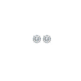 14KT Pink Gold & Diamond Solitaire Stud Earring