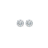 14KT White Gold & Diamond Classic Book Round Stud Earrings  - 1/4 ctw