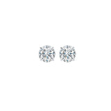 14KT Pink Gold & Diamond Solitaire Stud Earring -  1/4 ctw