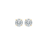 14KT Yellow Gold & Diamond Round Stud Earrings  - 1/3 ctw