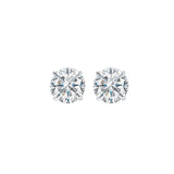 14KT White Gold & Diamond Classic Book Round Stud Earrings  - 1/2 ctw