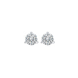 14KT White Gold & Diamond Classic Book Round Stud Earrings  - 1/5 ctw