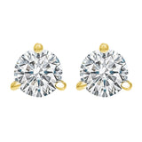 14KT Yellow Gold & Diamond Round Stud Earrings  - 2 ctw