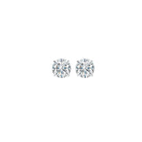 14KT White Gold & Diamond Stud Earrings -1/5 ctw