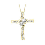 14KT Yellow Gold & Diamond Pendant -  1/6 ctw