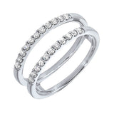 14KT White Gold & Diamond Classic Book Bridal Bells Fashion Ring  - 1/3 ctw