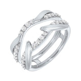 14KT White Gold & Diamond Classic Book Bridal Bells Engagement Ring  - 1/2 ctw